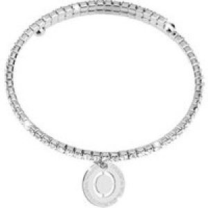 Rebecca Silver Crystal Letter O Bracelet – Silver