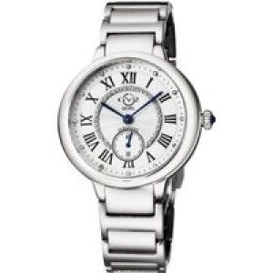 Gv2 Rome WoMens Swiss Quartz Diamond Silver Dial Stainless Metal Watch – One Measurement