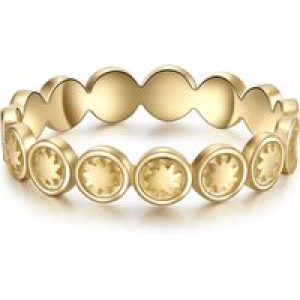 Glanzstücke München Womens Feminine Sterling Silver Ring – Gold – Measurement M
