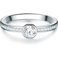 Tresor 1934 Womens Trilani Feminine Sterling Silver Ring - Dimension N - Image 2