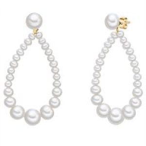Valero Pearls Womens Feminine Contemporary Water Cultured Pearl(s) Earring – White Sterling Silver – One Measurement