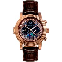 Heritor Computerized Mens Legacy Leather-based-Band Watch w/Day/Date - Brown Stainless Metal - One Dimension - Image 2