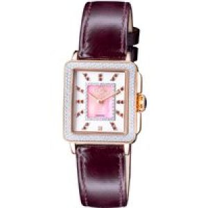 Gv2 Womens Padova Gemstone watch – Wine Leather-based – One Dimension