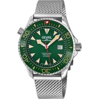 Gevril Mens Hudson Yards Swiss Automatic Green Watch - Silver - One Size - Image 2