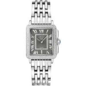 Gv2 Padova WoMens 12301B Swiss Quartz Stainless Steel Diamond Watch – Silver – One Size