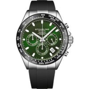Stührling Mens Aquamaster 42mm 4050 Chronograph Watch – Inexperienced – One Dimension