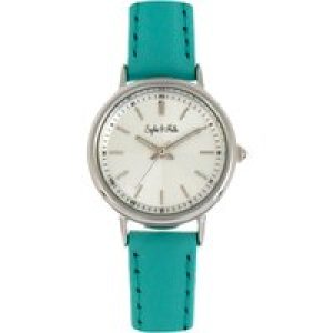 Sophie & Freda Womens Berlin Leather-Band Watch – Turquoise Stainless Steel – One Size