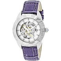 Empress Womens Godiva Automatic MOP Leather-Band Watch - Silver Stainless Steel - One Size - Image 2