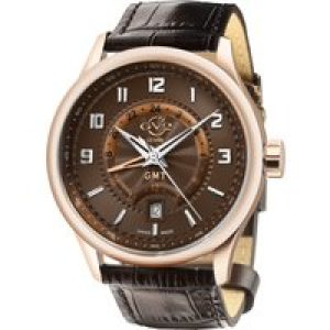 Gevril Womens GV2 Mens Giromondo Brown Dial Calfskin Leather-based Watch – One Dimension