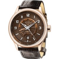 Gevril Womens GV2 Mens Giromondo Brown Dial Calfskin Leather-based Watch - One Dimension - Image 2