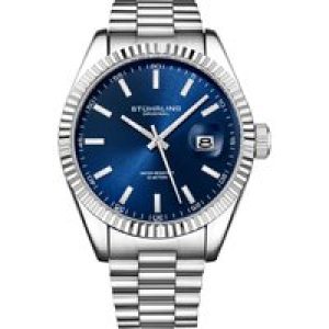 Stührling Mens Lineage 3935 Quartz 42mm Vintage – Blue – One Dimension