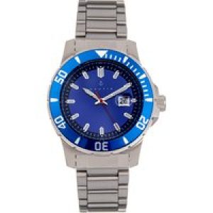 Nautis Mens Admiralty Pro 200 Bracelet Watch w/Date – Blue Stainless Steel – One Size
