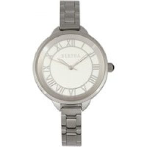 Bertha Womens Madison Sunray Dial Bracelet Watch – Silver Stainless Metal – One Measurement