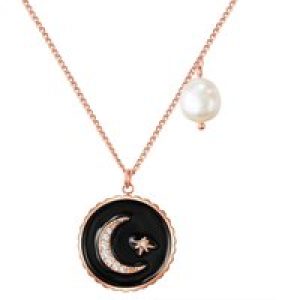 Valero Pearls Womens Necklace stainless steel rose gold freshwater cultured pearl white preciosa – Size 40cm