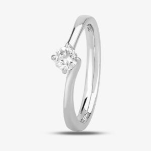1888 Collection Ladies Platinum Four Claw Twist Ring RI-137(.25CT PLUS)