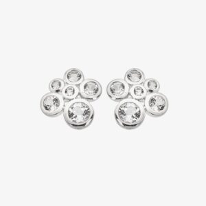 Hot Diamonds Tender Sterling Silver White Topaz Diamond Cluster Stud Earrings DE836
