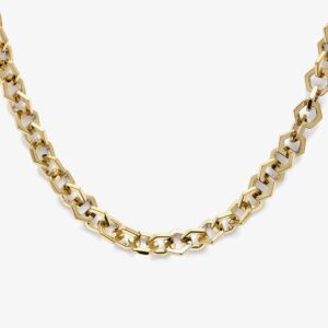 Olivia Burton Signature Gold Plated Honeycomb Link Chain Necklace 24100087