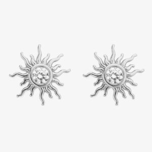 ChloBo Treasures Of Bali First light Glow Sterling Silver Cubic Zirconia Solar Stud Earrings SEST3544