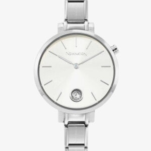 Nomination Women Composable Time Silver Tone Cubic Zirconia Dial Bracelet Watch 076033/017
