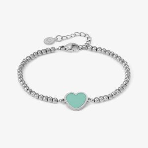 Nomination Emosfere Silver Mint Enamel Ball Bead Bracelet 134200/002