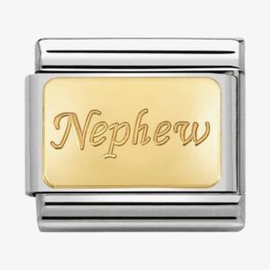 Nomination CLASSIC Gold Engraved Indicators Nephew Appeal 030121/34