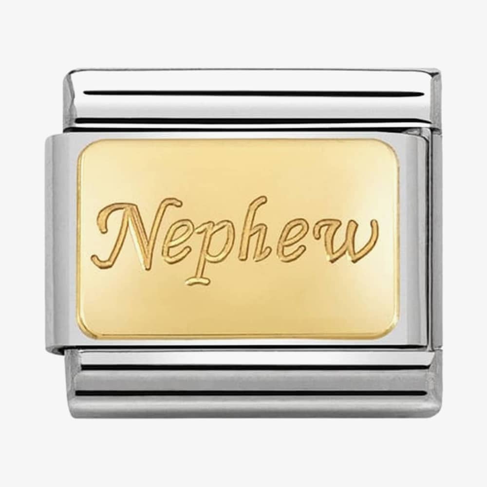 Nomination CLASSIC Gold Engraved Indicators Nephew Appeal 030121/34