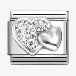 Nomination CLASSIC Double Silver Pave & Raised Middle Allure 330304/47