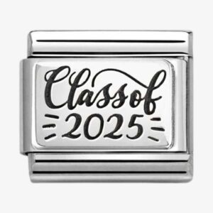 Nomination CLASSIC Silvershine Silver & Black Class Of 2025 Charm 330102/65