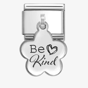Nomination Stainless Steel & Silver Be Kind Flower Pendant Charm 331811/12