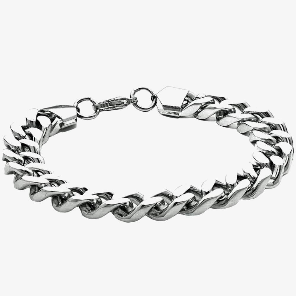Bourne and Wilde Mens Chunky Curb Bracelet USS-777SS8.5L7.0