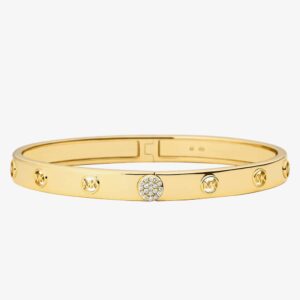 Michael Kors 14K Gold-Plated MK Brand Bangle MKC1548AN710