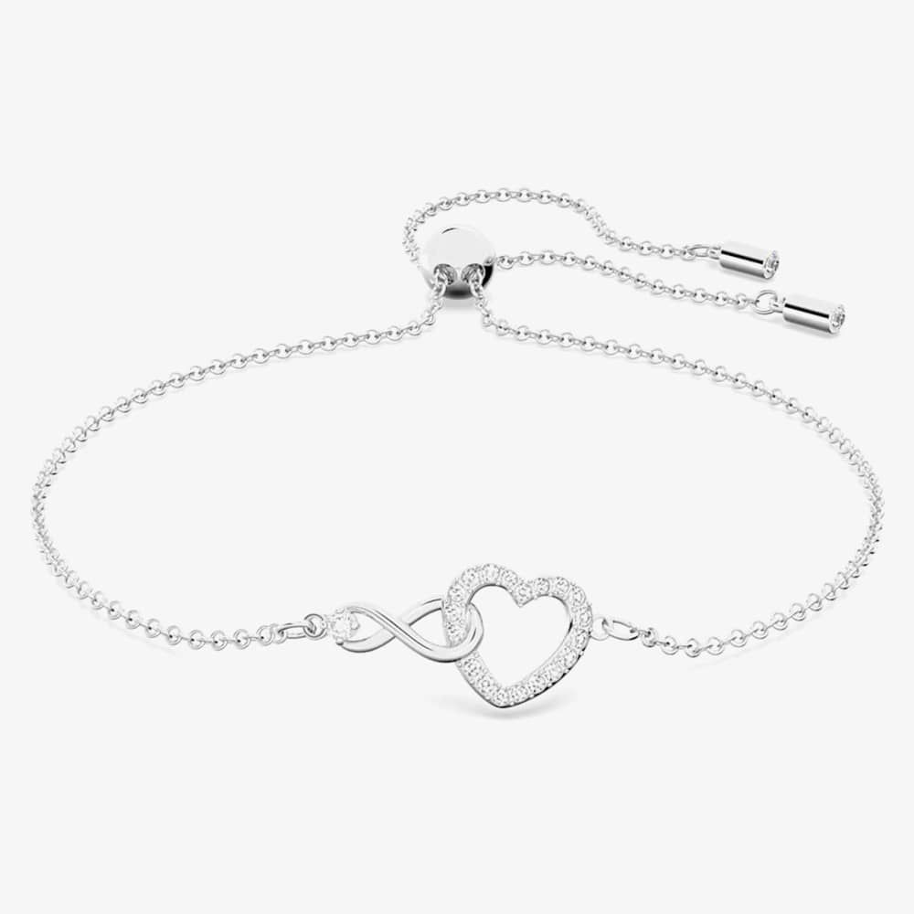 Swarovski Infinity Middle White Crystal Toggle Bracelet 5524421 M
