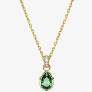 Swarovski Stilla Gold Plated Pear Shaped Pendant Necklace 5648751