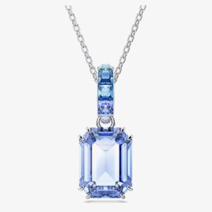 Swarovski Millenia Rhodium Plated Octagon Cut Blue Pendant 5696518