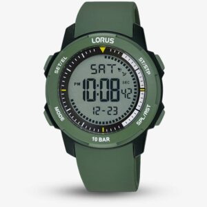 Lorus Dark Green Rubber Watch R2377PX9