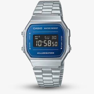Casio Silver & Blue Virtual Show Watch A168WEM-2BEF