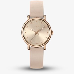 Timex Girls Crucial Purple Leather-based Strap Watch TW2U05200