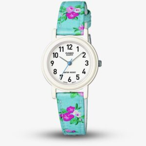 Casio Junior Multicolour Flower Material Strap Watch LQ-139LB-2B2ER