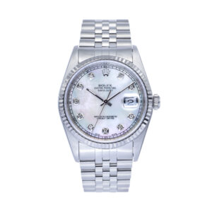 Pre-Owned Rolex 36mm Diamond Oyster Perpetual Datejust Watch 16234
