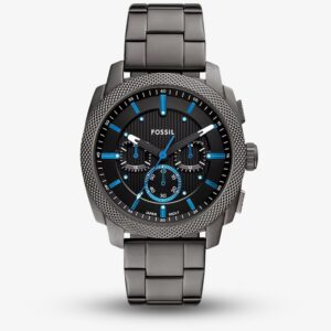 Fossil Mens Machine Grey Smoke Chronograph Watch FS6098
