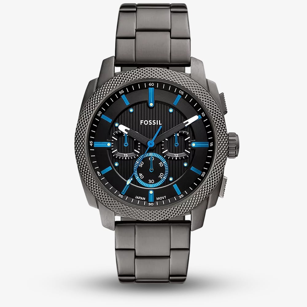 Fossil Mens Machine Grey Smoke Chronograph Watch FS6098