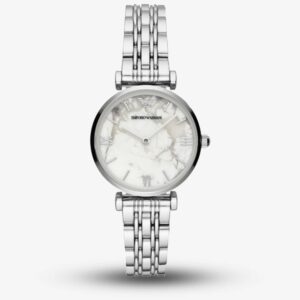 Emporio Armani Girls White Marble Dial Bracelet Watch AR11170