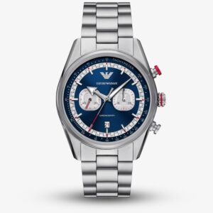 Emporio Armani Mens Racer Chronograph Blue Dial Watch AR11676