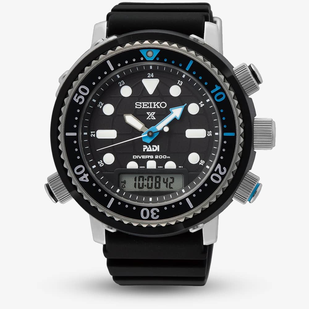 Seiko Prospex PADI Arnie Hybrid Diver's fortieth Anniversary Black Watch SNJ035P1