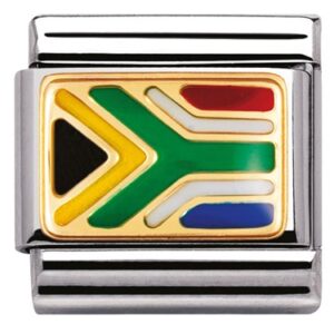 Nomination South Africa Flag Charm – Stainless Steel