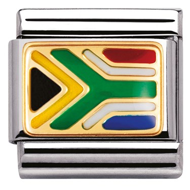 Nomination South Africa Flag Charm - Stainless Steel