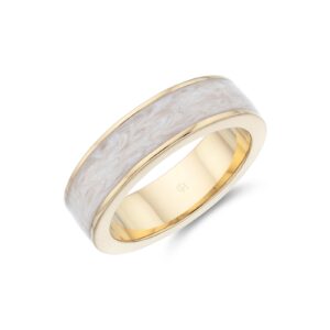 Yellow Gold Plated Marble Teeth Ring