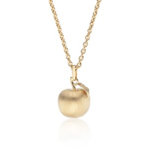 Yellow Gold Plated Apple Pendant