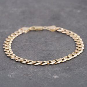 Pre-Owned 9ct Yellow Gold 9 Inch Curb Chain Bracelet 41081020