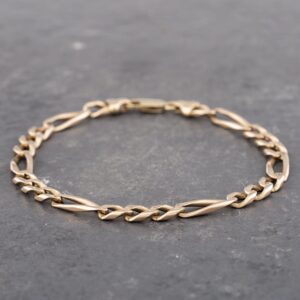 Pre-Owned 9ct Yellow Gold 3+1 9.5 Inch Chain Bracelet 41081163